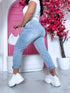 MOM FIT džinsa bikses + josta "BALMY" LW-178